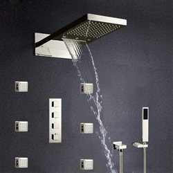 Shower System Shower Valve and Trim Fixtures Brushed Nickel